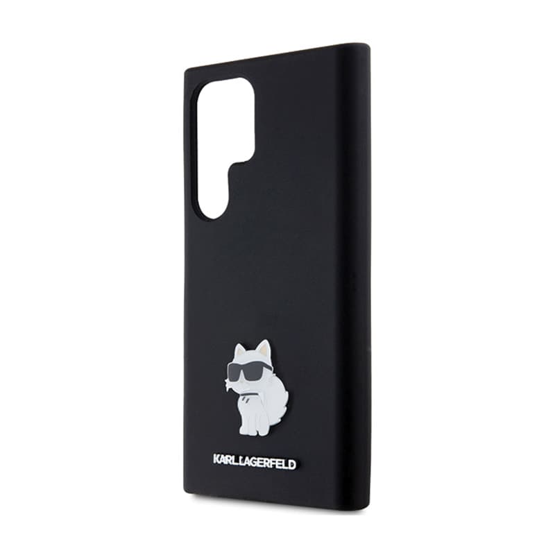 Karl Lagerfeld Silicone Choupette Metal Pin - Case Samsung Galaxy S24 Ultra (czarny) 6
