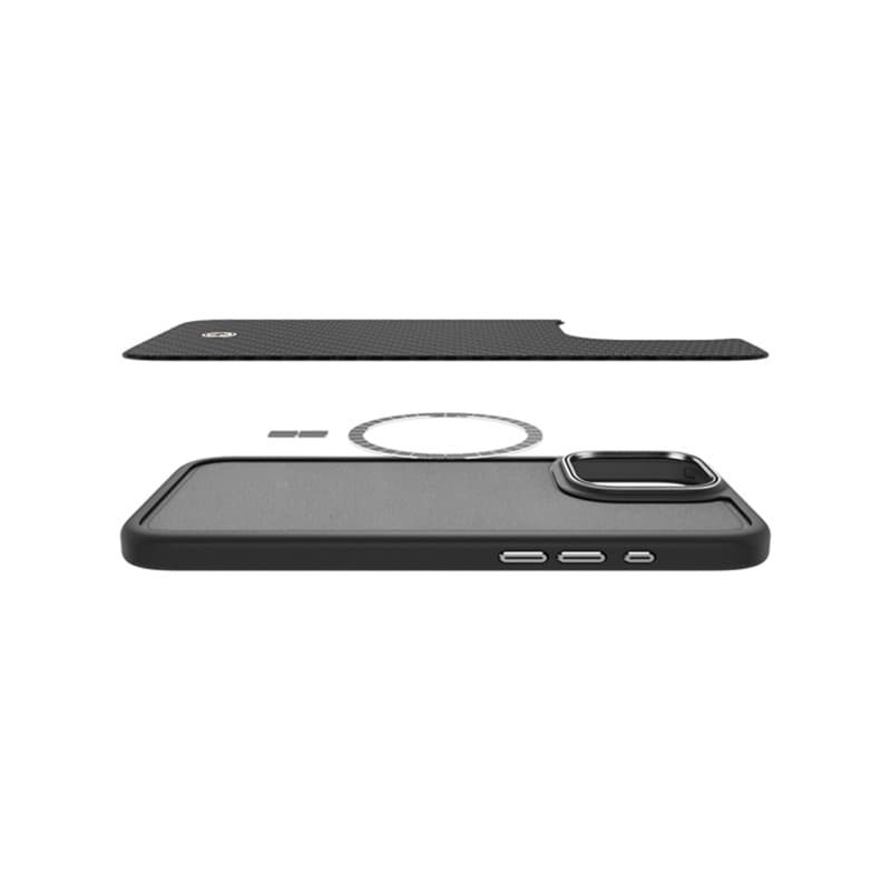 Spigen Enzo Aramid Mag MagSafe - Case iPhone 16 Pro (Black / Silver) 8