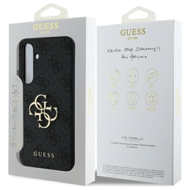 Guess 4G Big Metal Logo - Case for Samsung Galaxy S24 FE (gray) 8