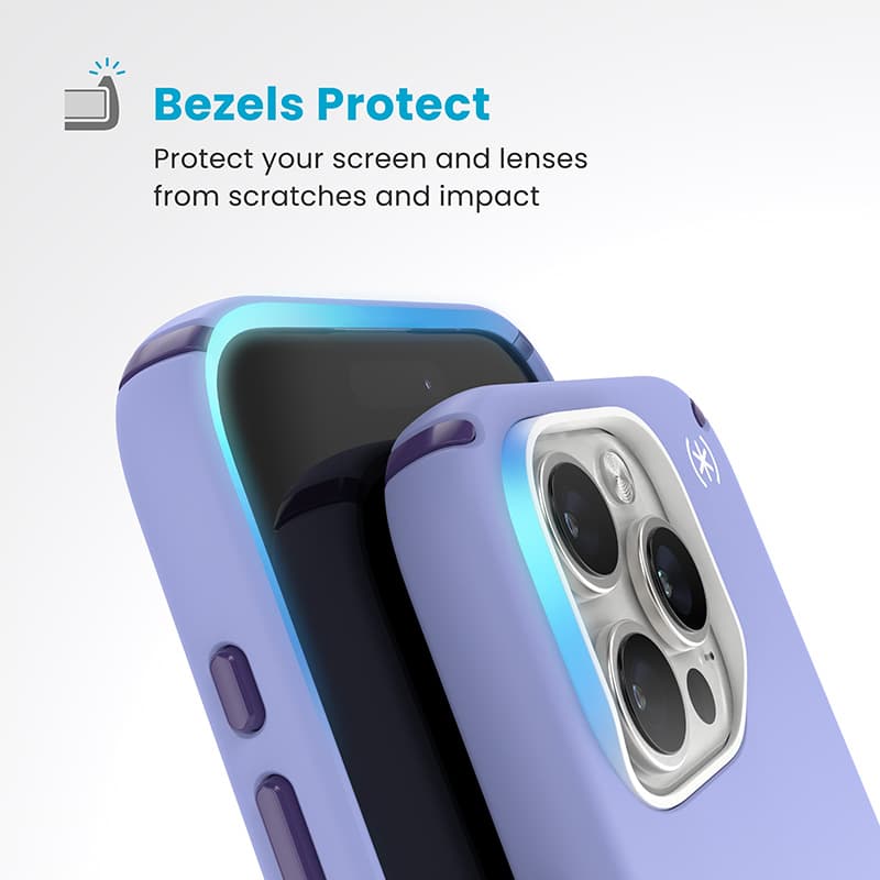 Speck Presidio2 Pro ClickLock & MagSafe - iPhone 16 Pro Case (Future Lavender / Cassis Purple / White) 6