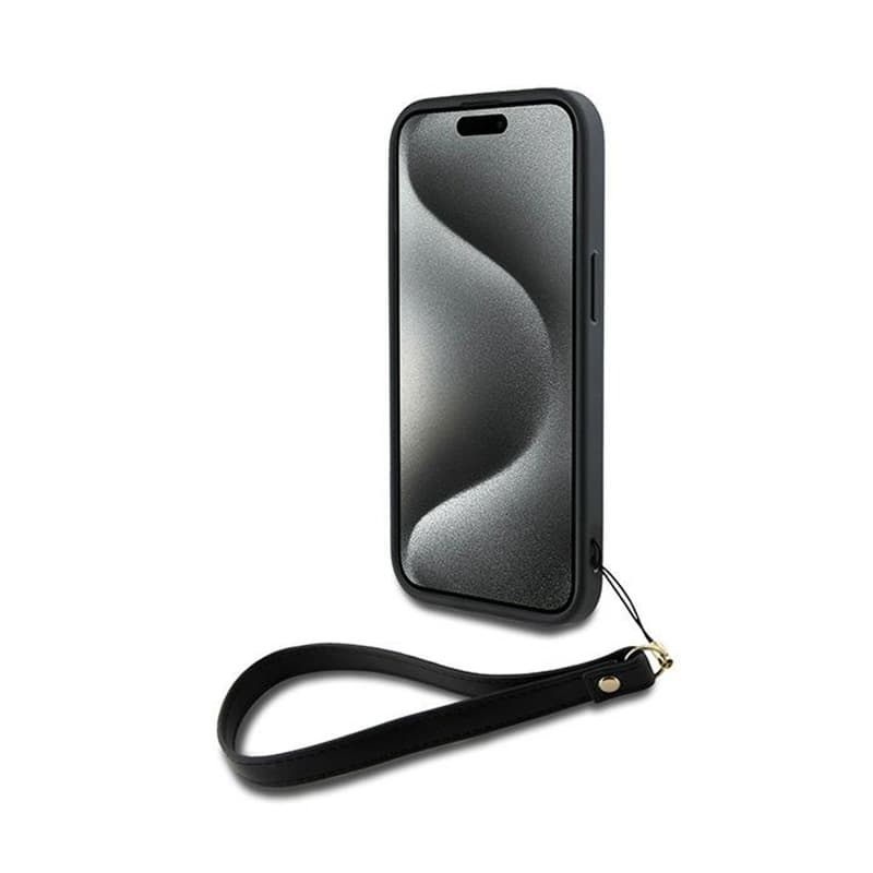 DKNY Wrist Strap Stock Logo - Case for iPhone 15 Plus (Black) 6