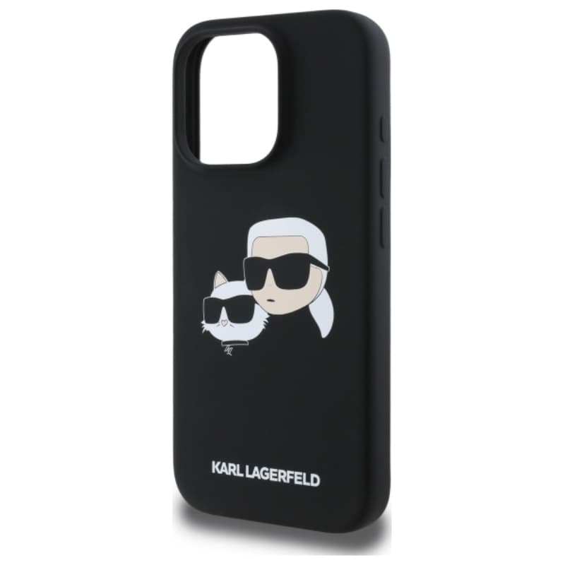 Karl Lagerfeld Silicone Double Heads Print MagSafe - Case iPhone 16 Pro Max (black) 6