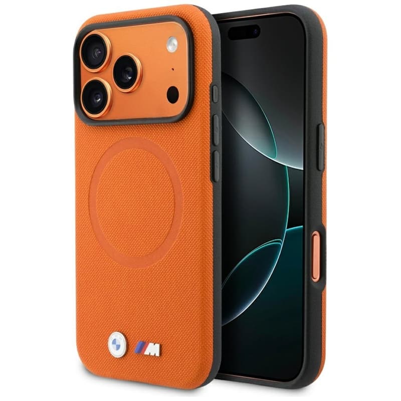 BMW M FW Logo Metal MagSafe - Case for iPhone 17 Pro Max (Orange)
