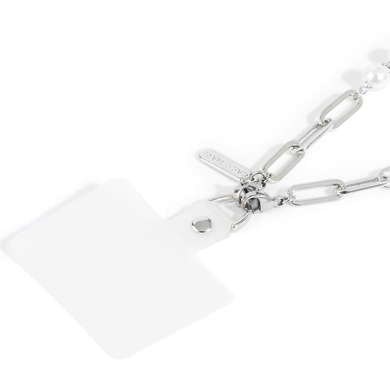 Case-Mate Link Chain Phone Wristlet - Universal lanyard (Silver Pearl) 3