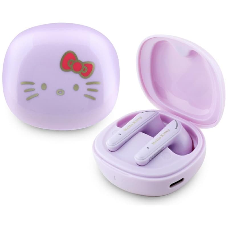 Hello Kitty O Glossy Finish - TWS Earbuds + Charging Case (Purple) 1