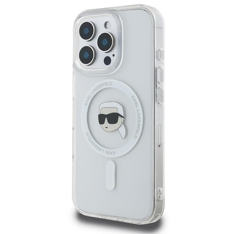 Karl Lagerfeld IML Metal Karl Head MagSafe - Case for iPhone 16 Pro Max (white) 2