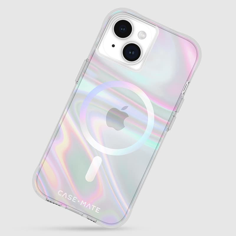 Case-Mate Soap Bubble MagSafe - Case for iPhone 15 / iPhone 14 / iPhone 13 (Iridescent) 7