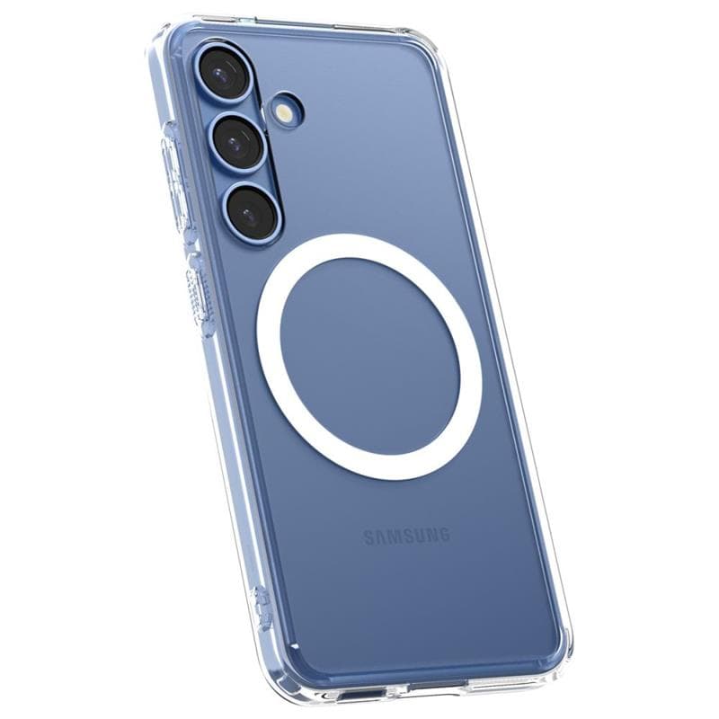Spigen Ultra Hybrid Mag MagSafe - Case for Samsung Galaxy S25 (Clear / White) 8
