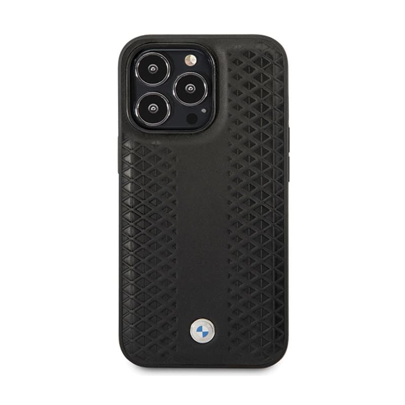 BMW Leather Diamond Pattern - Case for iPhone 14 Pro (Black) 3
