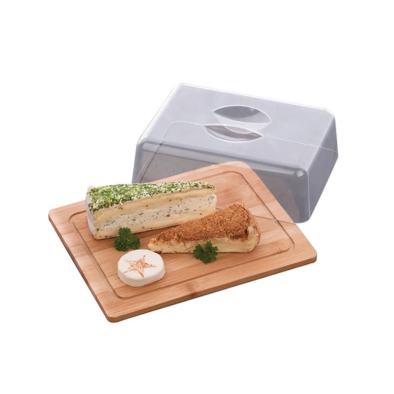 Bamboo cheese board with lid 2
