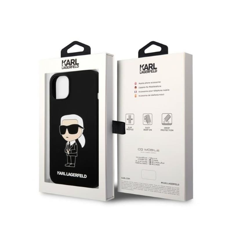 Karl Lagerfeld Silicone Ikonik MagSafe - iPhone 15 Plus / 14 Plus Case (black) 8