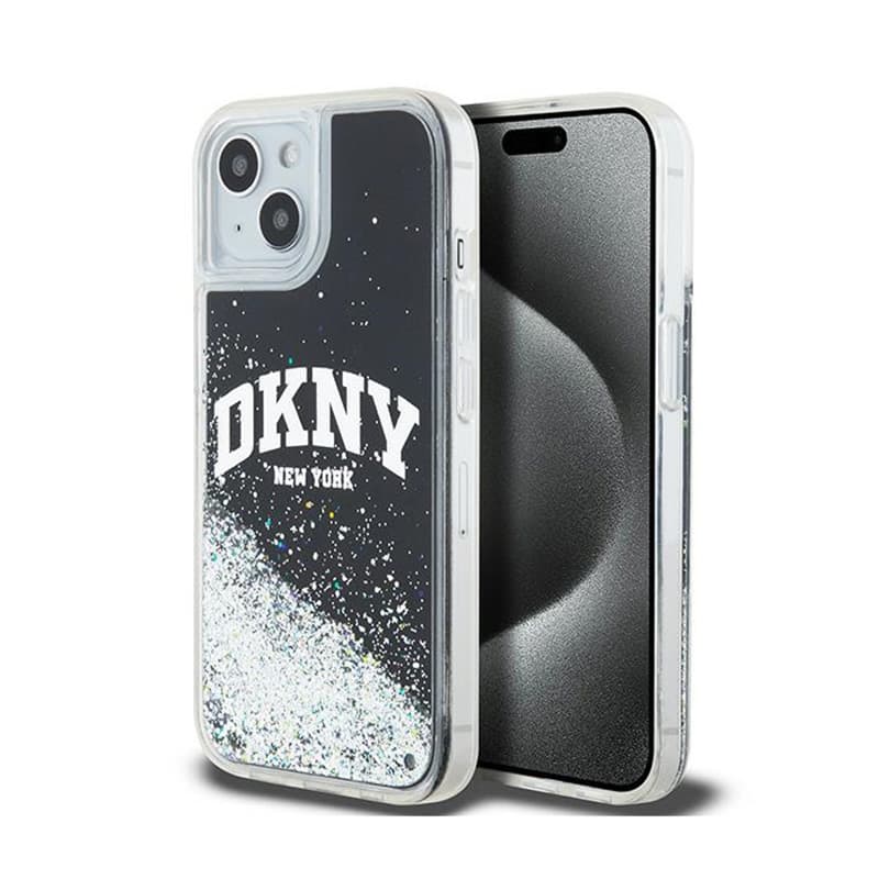 DKNY Liquid Glitter Big Logo - Case for iPhone 14 / 15 / 13 (black) 1