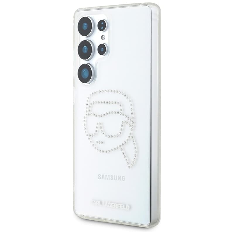 Karl Lagerfeld Rhinestones Karl Head Logo - Case for Samsung Galaxy S25 Ultra (Transparent) 2