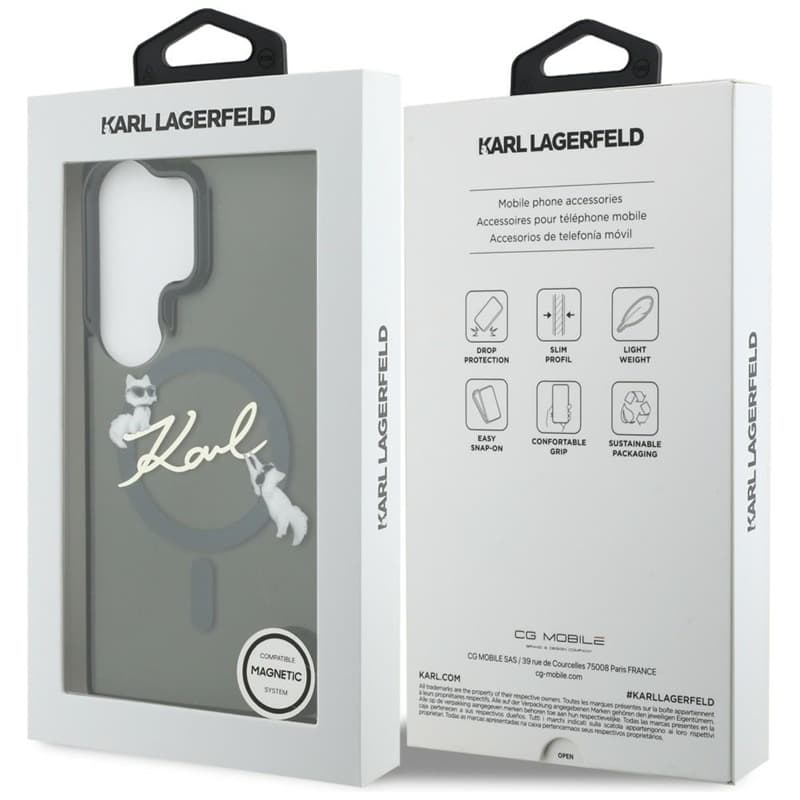 Karl Lagerfeld IML KC Script MagSafe - Samsung Galaxy S26 Ultra Case (Black) 8