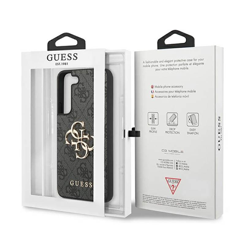 Guess 4G Big Metal Logo - Case for Samsung Galaxy S23 (Grey) 8