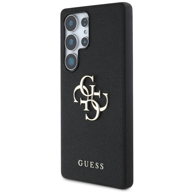 Guess Grained Big 4G Logo Small Classic Logo - Case for Samsung Galaxy S25 Ultra (black) 2