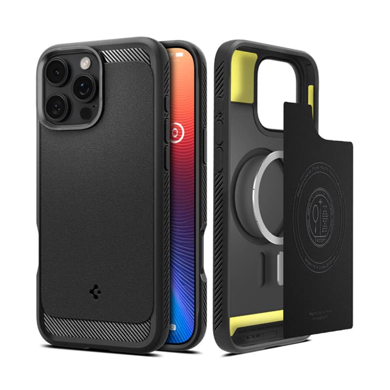 Spigen Rugged Armor Mag MagSafe - Case for iPhone 16 Pro Max (Matte Black)