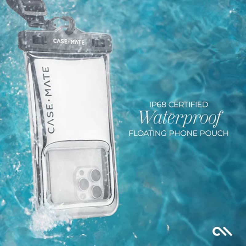 Case-Mate Waterproof Floating Pouch - Waterproof Smartphone Case (Silver Chrome) 7