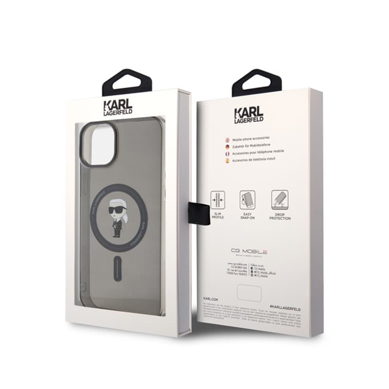 Karl Lagerfeld IML Ikonik MagSafe - Case for iPhone 15 Plus (Black) 8