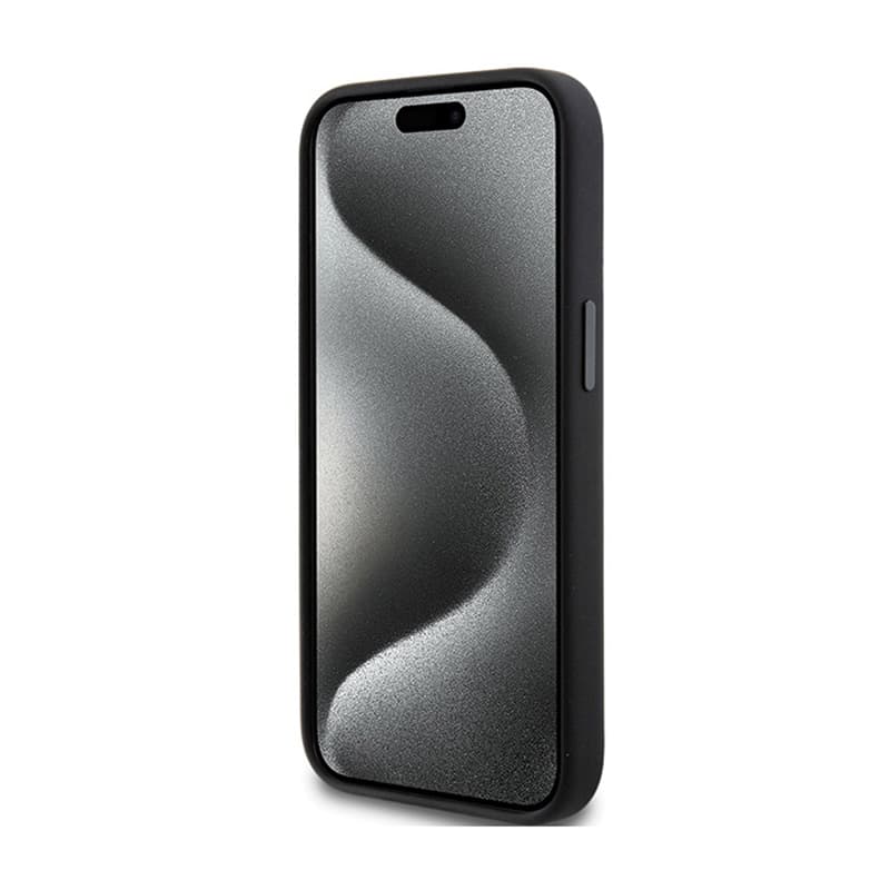 Karl Lagerfeld Silicone Choupette Metal Pin - iPhone 15 Plus Case (Black) 5