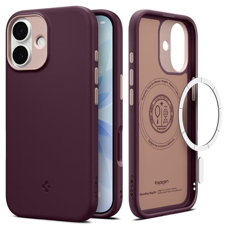 Spigen Nano Pop Mag MagSafe - Case for iPhone 17 (Burgundy Bean) 1