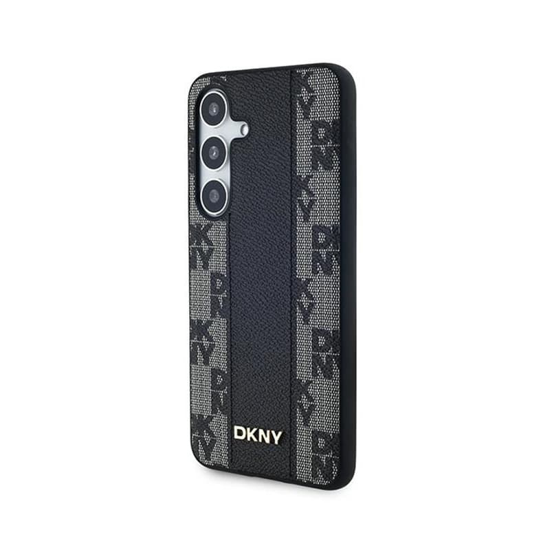 DKNY Leather Checkered Mono Pattern MagSafe - Case for Samsung Galaxy S24+ (Black) 2