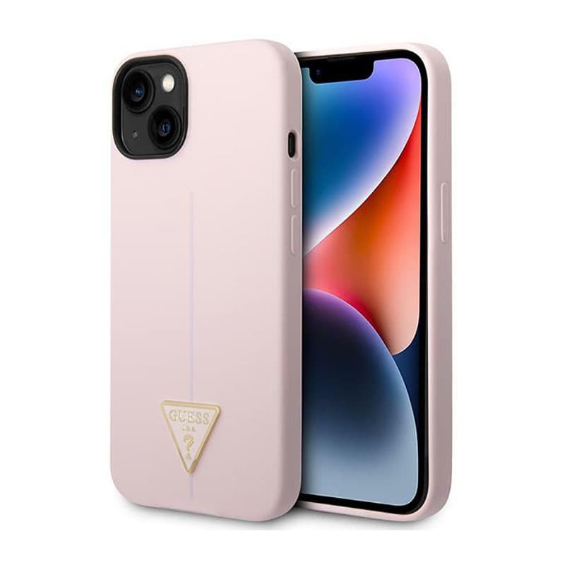 Guess Silicone Triangle Logo - Case for iPhone 14 Plus (Purple) 1