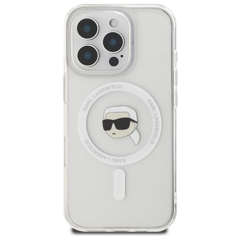 Karl Lagerfeld IML Metal Karl Head MagSafe - Case for iPhone 16 Pro Max (white) 3