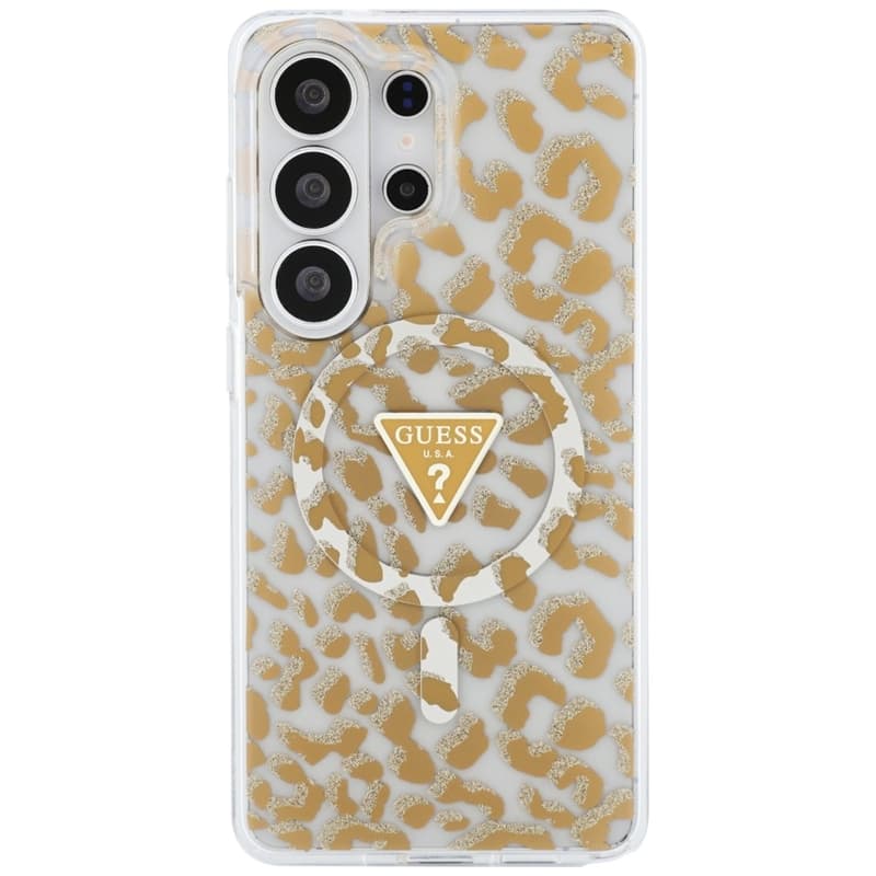 Guess IML Leopard Print Triangle MagSafe - Samsung Galaxy S26 Ultra Case (Brown) 3