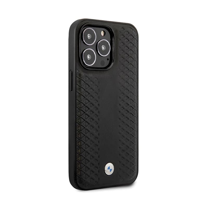 BMW Leather Diamond Pattern - Case for iPhone 14 Pro (Black) 4