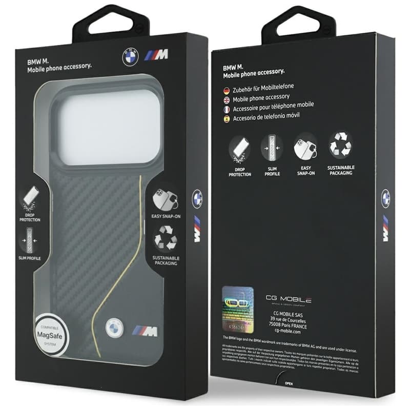 BMW M Carbon Line & Logo MagSafe - Case iPhone 17 Pro (yellow) 8