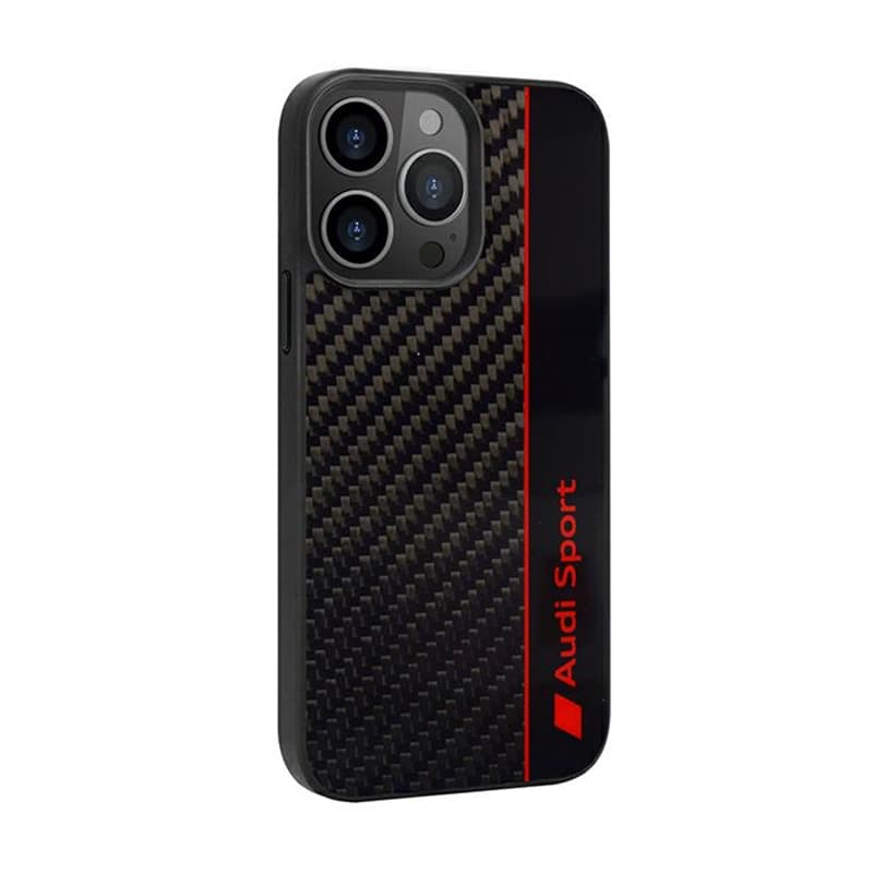Audi Carbon Fiber Stripe - Case for iPhone 13 Pro Max (Black) 2