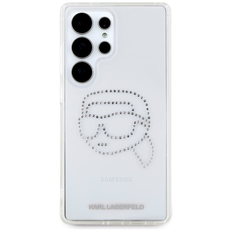 Karl Lagerfeld Rhinestones Karl Head Logo - Case for Samsung Galaxy S25 Ultra (Transparent) 3