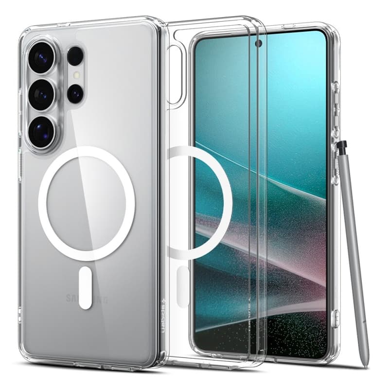 Spigen Ultra Hybrid Mag MagSafe - Case for Samsung Galaxy S26 Ultra (Clear/White)
