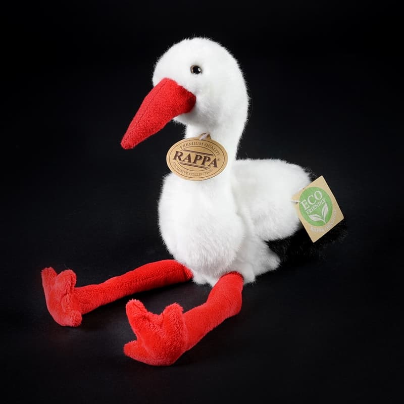 Rappa - Plush realistic stork stuffed animal 20 cm Eco-Friendly 4