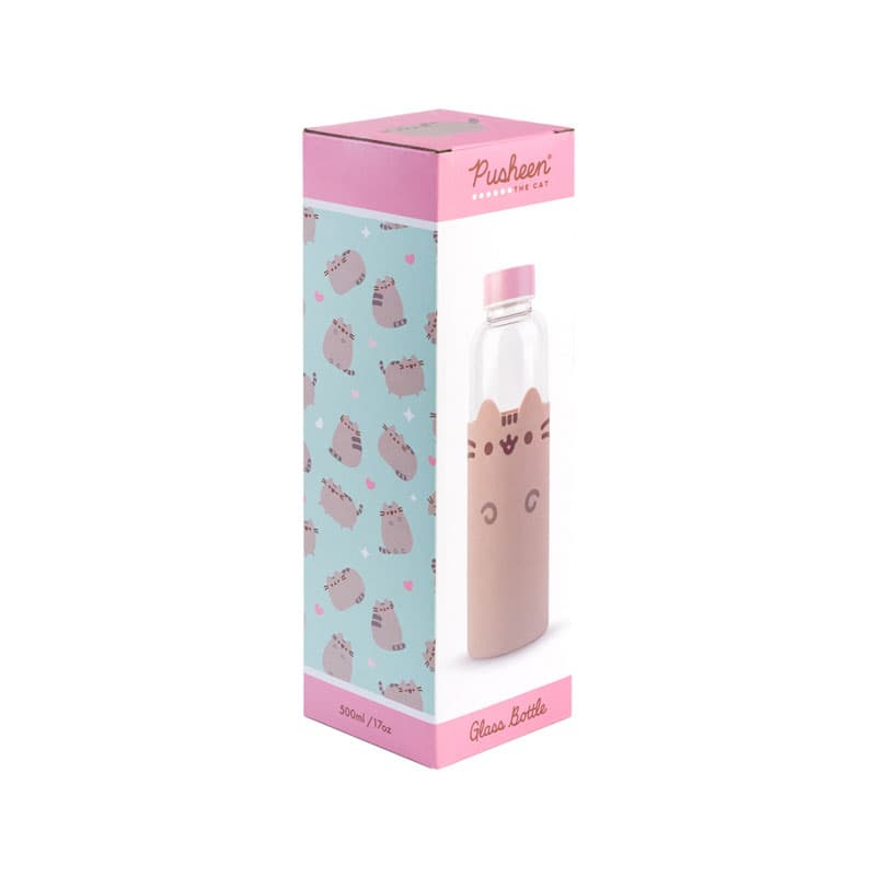 Pusheen - 500 ml Glass Water Bottle 3