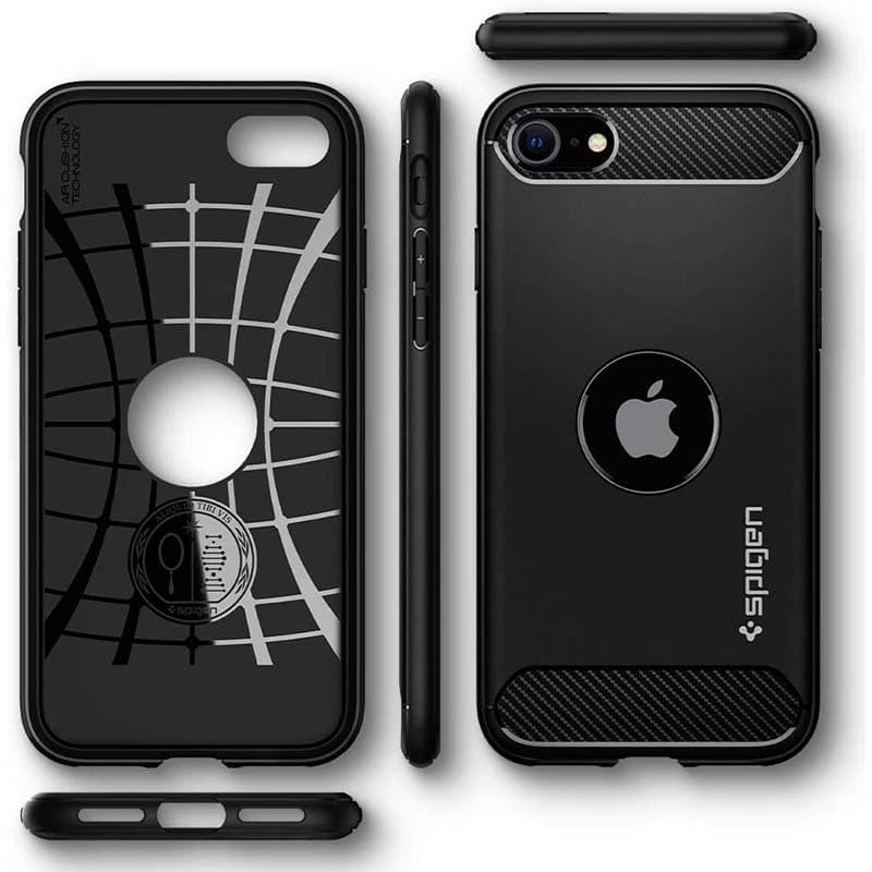 Spigen Rugged Armor - Case iPhone SE 2022 / SE 2020 / 8 / 7 (Black) 8