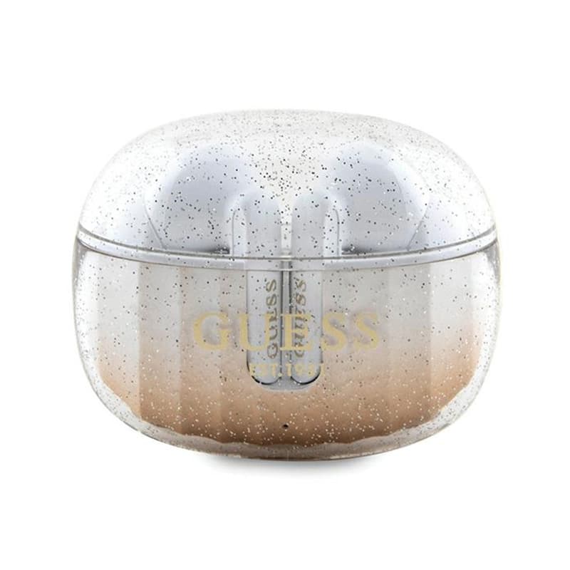 Guess Glitter Gradient - TWS Bluetooth headphones + charging case (gold) 1