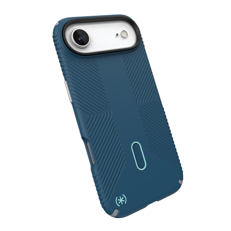 Speck Presidio2 Grip ClickLock & MagSafe - iPhone Air Case (Deep Sea / Silver Metallic / Spell Blue) 6