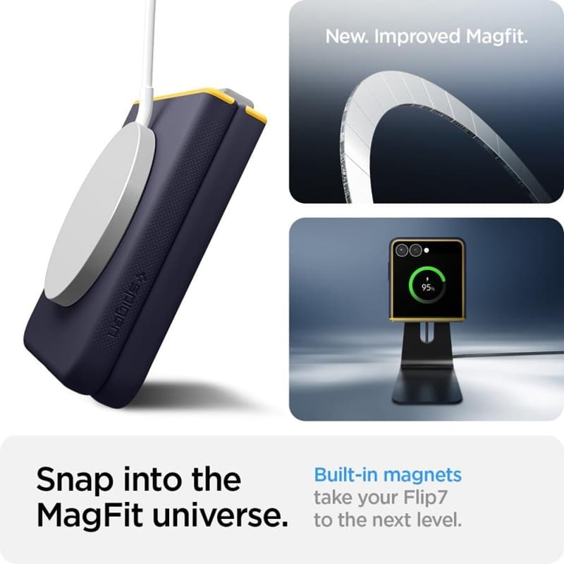 Spigen Nano Pop Mag MagSafe - Case for Samsung Galaxy Z Flip 7 (Blueberry Navy) 3