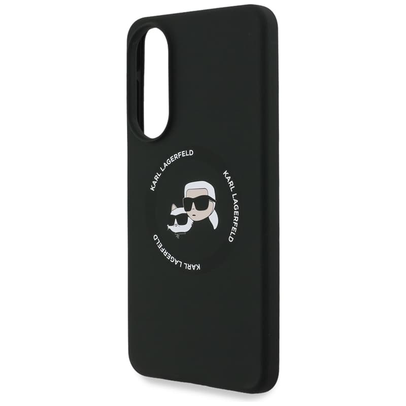 Karl Lagerfeld Silicone Double Heads And Circle MagSafe - Case for Samsung Galaxy S25 Edge (black) 6