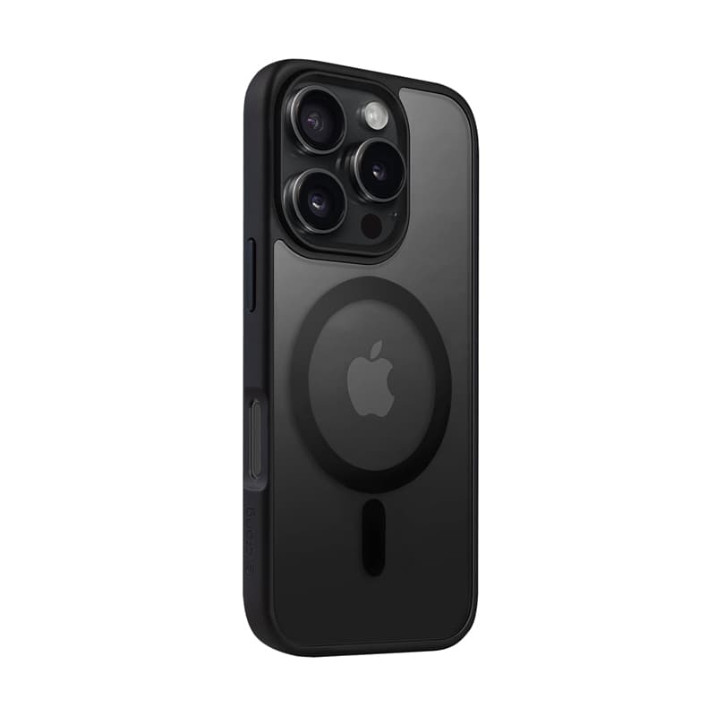 Crong Hybrid Frost MAG Cover - Case with MagSafe for iPhone 16 Pro (Black) 6