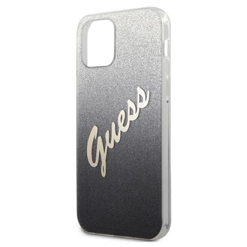 Guess Glitter Gradient Script - Case for iPhone 12 Pro Max (Black) 6