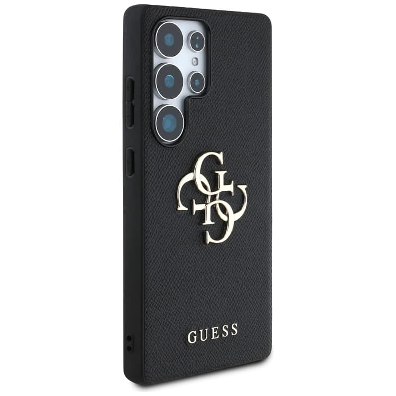 Guess Grained Big 4G Logo Small Classic Logo - Case for Samsung Galaxy S25 Ultra (black) 4