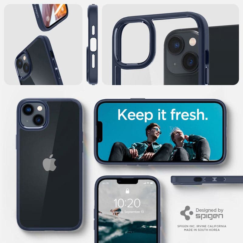 Spigen Ultra Hybrid - Case for iPhone 15 Plus / iPhone 14 Plus (Navy Blue) 3