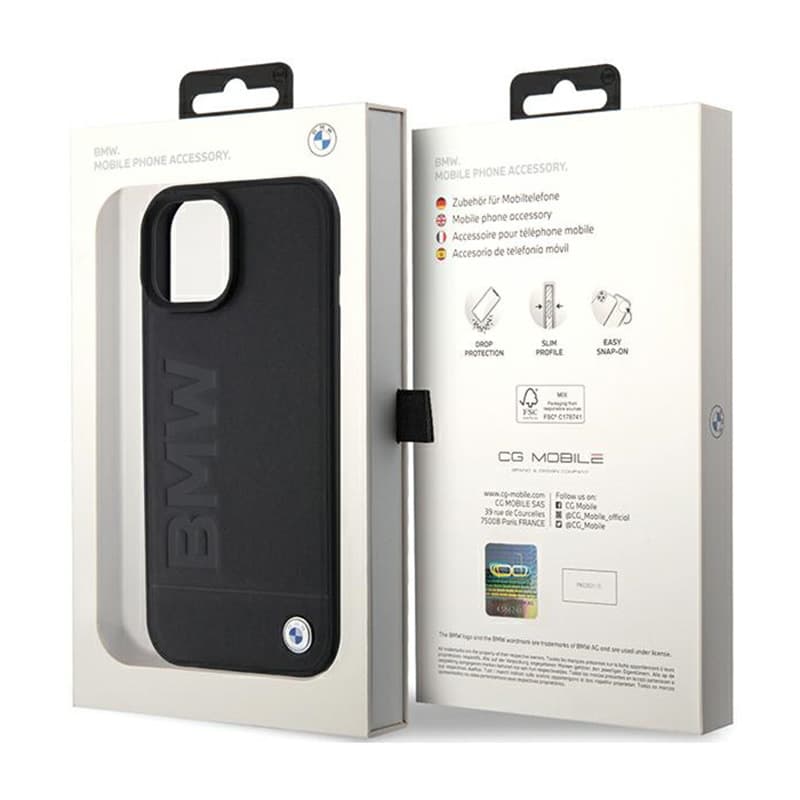 BMW Leather Hot Stamp - Case for iPhone 15 (black) 8