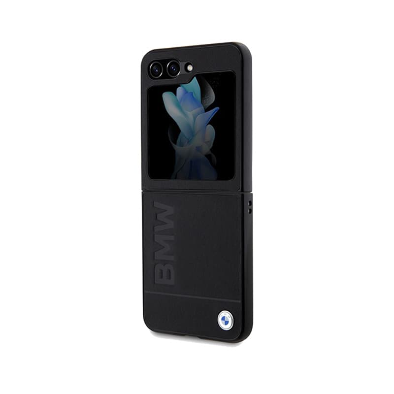 BMW Leather Hot Stamp - Samsung Galaxy Z Flip 5 Case (Black) 6