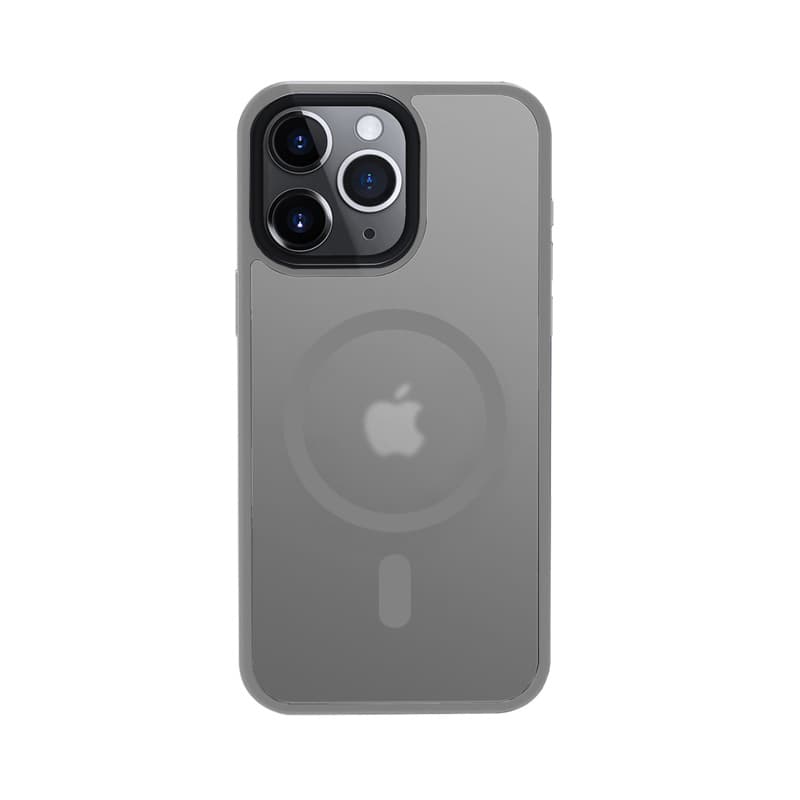 Crong Hybrid Frost MAG Cover - iPhone 15 Pro MagSafe Case (Gray) 5