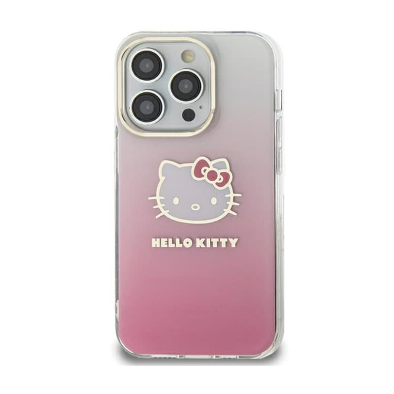 Hello Kitty IML Gradient Electrop Kitty Head - iPhone 15 Case (Pink) 1
