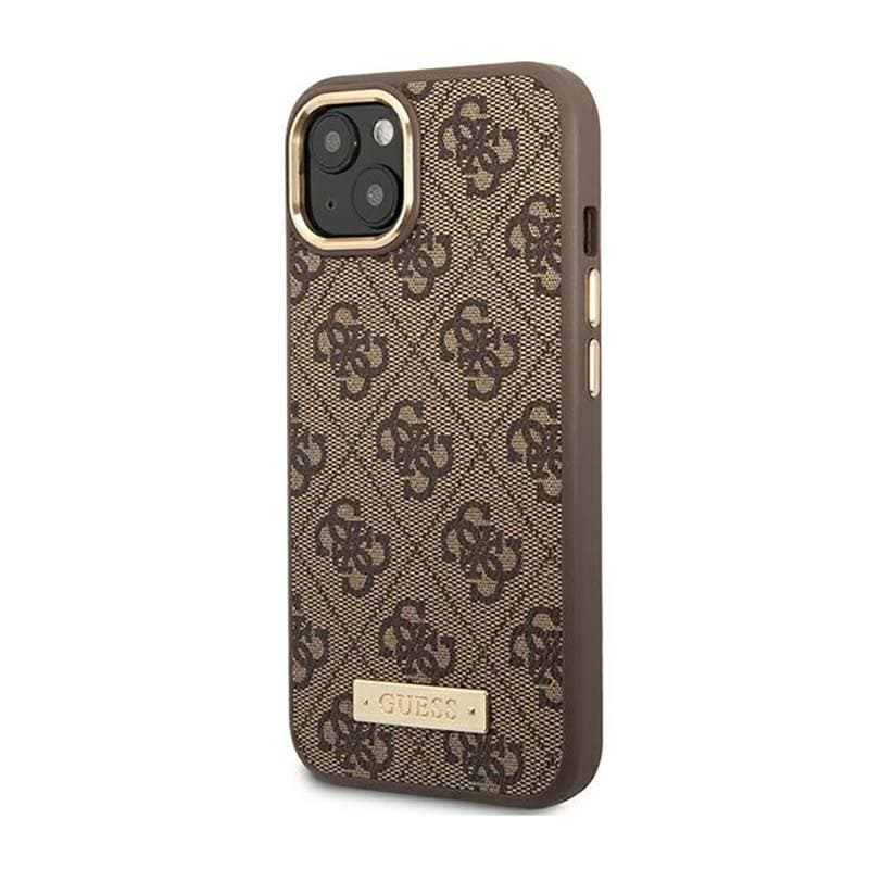 Guess 4G Logo Plate MagSafe - Case for iPhone 14 Plus (Brown) 2
